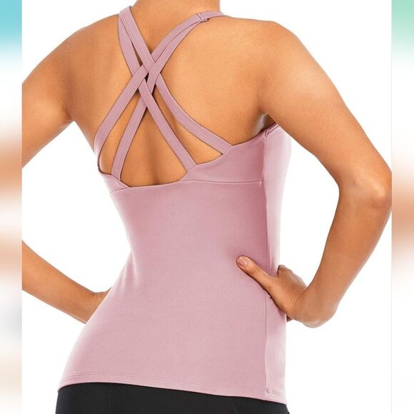 Gardenwed Racerback Tanktop. Pink Size Large: Built-in Bra. Excellent Condion - Picture 3 of 3